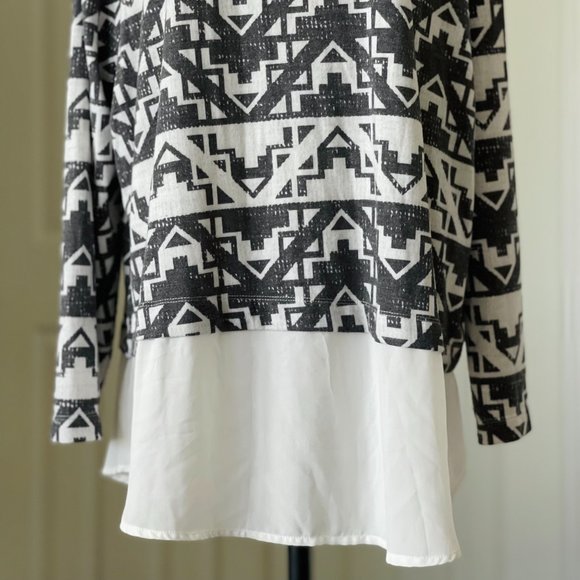 Eyeshadow Womens LS Layered-Look Pullover Blouse 3XL - Picture 5 of 12